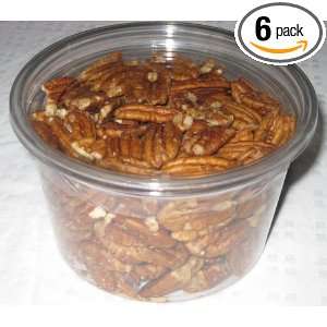 Hickory Harvest Raw Jumbo Pecan Halves, 7.5 Ounce Tubs (Pack of 6 