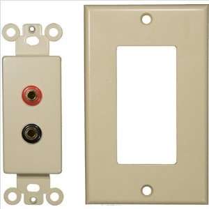   80360 1 Pair Sound System Plates Banana Jack in Ivory 
