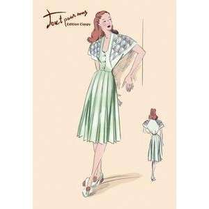  Vintage Art Pleated Summer Dress   08217 8