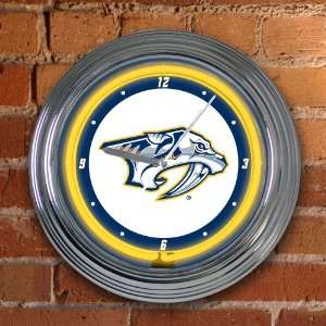  Nashville Predators Team 14 Neon Clock NHL Hockey Fan Shop Sports 