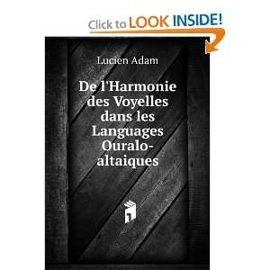  De lHarmonie des Voyelles dans les Languages Ouralo 