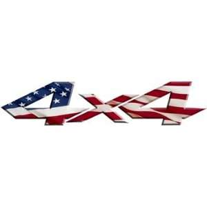 Custom 4x4 Decals   American Flag   5 h x 18 w 