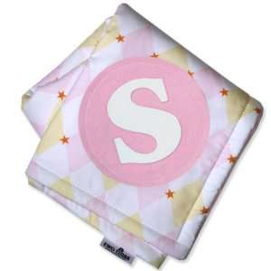  Two Tinas Signature Monogram Blanket in Little House Pink 