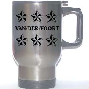 Personal Name Gift   VAN DER VOORT Stainless Steel Mug (black design 