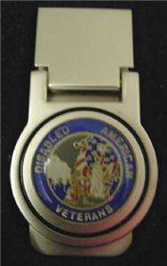 DISABLED AMERICAN VETERANS SILVER MONEY CLIP BOXED NEW  