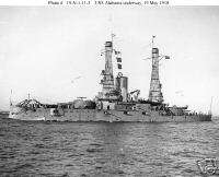 USS ALABAMA BB8 US NAVY SHIP PHOTO WARSHIP 1918 WW1  