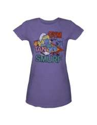 The Smurfs Gym Tan Smurf Womens T Shirt