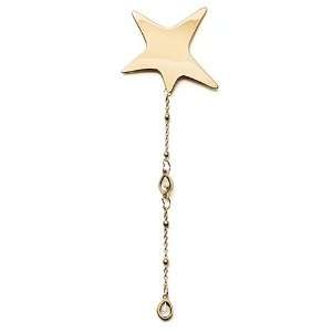   Plate Gold with Swarovski, form Star, line Marilyn, weight 2.4 grams