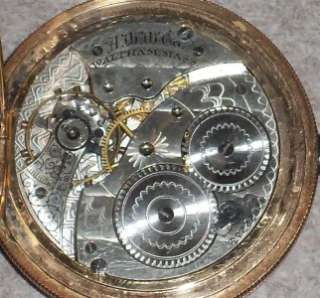   FC Vintage American Waltham Watch Co Gold Filled Engraved Pocket Watch