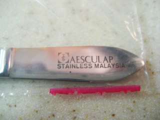 Thumb 1X2 Tissue Forceps NEW Aesculap 5 1/2   