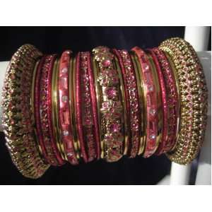  Indian Bridal Collection Panache Indian Pink Bangles Set 