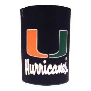  Miami Hurricanes Black Can Coozie