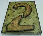 UNIQUE Metal Number 2 Wall art~Raised Number~2~Beautiful colors