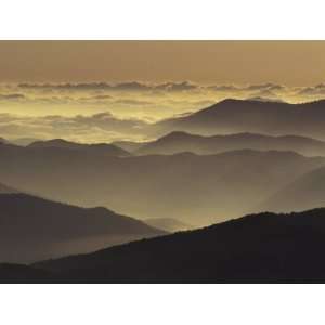  Mountain Ridges at Sunrise, Great Smoky Mountains National 