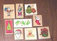 Woodmounted rubber stamps Christmas NEW CMC stamping  