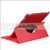   iPad 3 360° Rotating Red Leather Stand Smart Cover Case Wake/Sleep