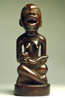Yombe/figura de maternidad de Kongo   PHEMBA artes tribales africanos 