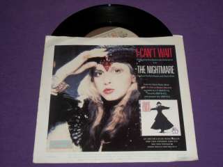 Stevie Nicks I Cant Wait / The Nightmare 7 Vinyl 45 & Picture Sleeve 