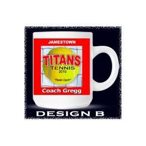   Tennis Track Mug for Coach or Player Gift