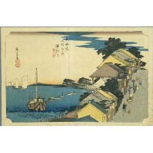 FRAMED oil paintings   Ando Hiroshige   24 x 16 inches   3rd station 