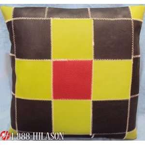  Decorative Cowhide Smooth Leather Pillow Cover