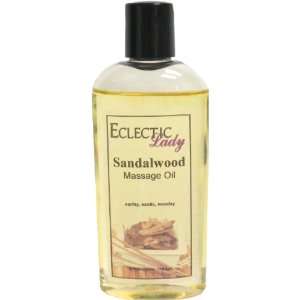  Sandalwood Massage Oil, 4 oz Beauty