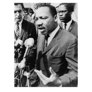 Martin Luther King, Jr., Speaking at an Informal News Conference in 