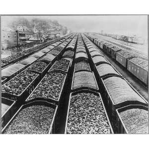  Williamson,West Virginia,1941,Loaded Coal Train Cars