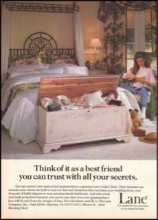 This item is a 1992 magazine print advertisement for a Lane Cedar 