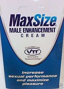 MAXSIZE Male Enhancement Cream Sample, No pills,Fast  