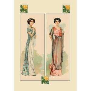  Vintage Art Women Posing in Their New Dresses   11908 x 