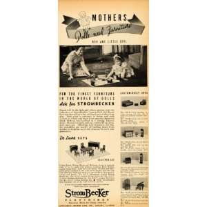  1936 Ad StromBecker Vintage Dollhouse Doll Furniture 