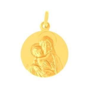  9K Yellow Gold   Virgin Mother Mary & Child Jesus Christ 