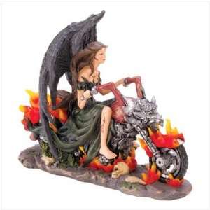  Gothic Angel Biker Figurine