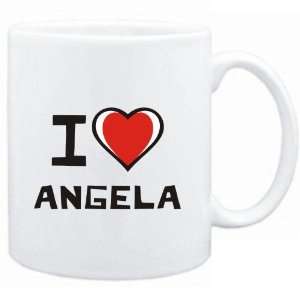  Mug White I love Angela  Female Names