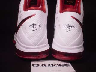 Nike Air Max LEBRON JAMES VIII 8 P.S. PS WHITE BLACK SPORT RED DS NEW 