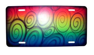 Airbrushed license plate car tag custom airbrush palms  