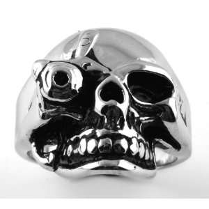  Stainless Steel Casting Ring   Skull   Size  11 Jewelry