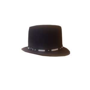  Tuxedo Top Hat Child Costume Accessory With Silver Rim 