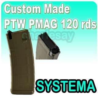CUSTOM MADE SYSTEMA PTW PMAG 120RDS FDE TAN  