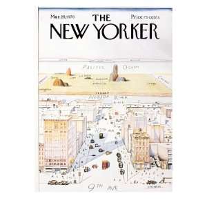  The New Yorker Cover, View of the World from 9th Avenue 