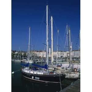 Boats in Harbour in the Vieux Port, La Rochelle in Charente Maritime 