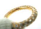 50ct Diamond 3.25mm Micro Pave 18K Pink Gold Wedding Band   Size 5.5 