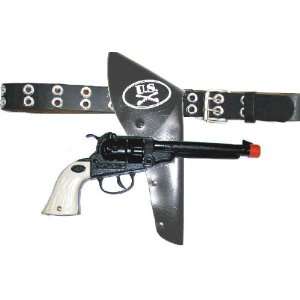  Toy Cap Gun Big 11 Black Cavalry Pistol/ Holster Set 