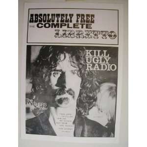  Frank Appa Kill Ugly Radio Poster 24 Inches By 36 Inches 