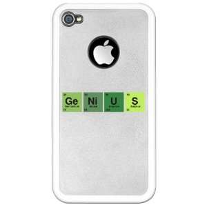   Clear Case White Genius Periodic Table of Elements Science Geek Nerd