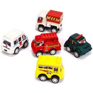  Cars   Ambulance, Fire Truck, School Bus, Garbage Truck, Police Car 