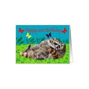  21st Birthday, Raccoons playing Card Toys & Games