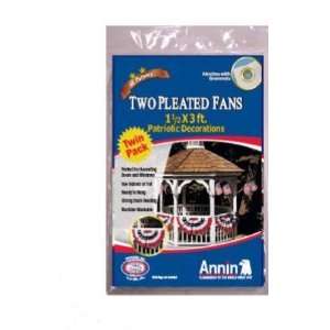  Annin & Co 2Pk Patriotic Pleat Fan 483160 Decorative 