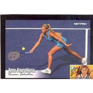 Anna Kournikova Postcard with Autographed Fan Club Card